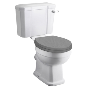 Old London Richmond Close Coupled Traditional Toilet + Soft Close Seat Storm Grey Seat