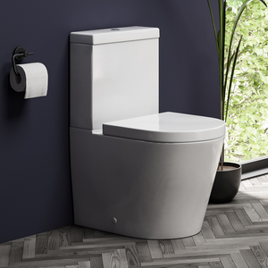 Arezzo Back to Wall Close Coupled Rimless Toilet with Soft Close Seat