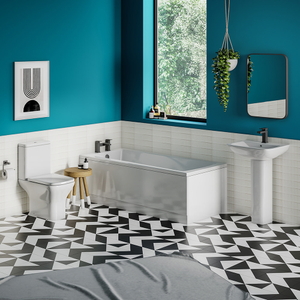 Toreno Modern Bathroom Suite (with Single Ended Bath) 1700 x 700mm Bath