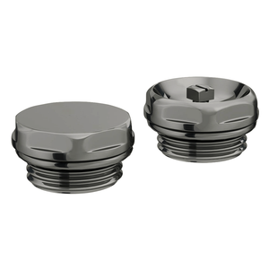 Chatsworth Radiator 1/2" Bleed Valve &amp; Blanking Plug Black Nickel