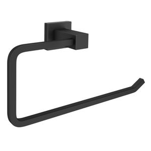 Arezzo Matt Black Towel Ring