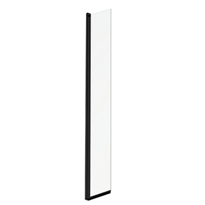Arezzo 1950mm Matt Black Profile Wetroom Screen 300mm Hinged Return