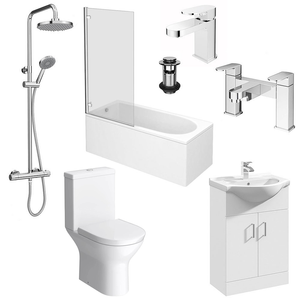 Drift Complete Modern Bathroom Package 1600 x 700 Bath