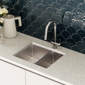 Bower 540 x 440mm Stainless Steel 1.5 Bowl Undermount Kitchen Sink Left Hand