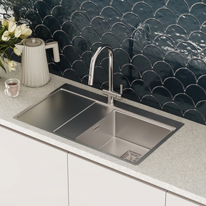 Bower Designer 860 x 520mm Stainless Steel 1.0 Bowl Kitchen Sink Left Hand