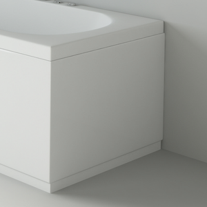 AquaSure Waterproof Gloss White End Bath Panel &amp; Plinth 750mm
