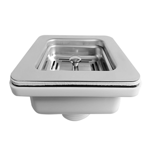 Bower Chrome Square Basket Strainer Kitchen Sink Waste