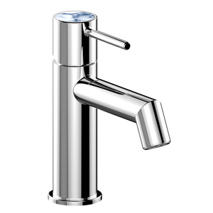 Radius Custom Chrome Mono Basin Mixer Tap Indigo Marble Effect
