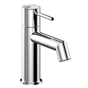 Radius Custom Chrome Mono Basin Mixer Tap Arctic White Marble Effect