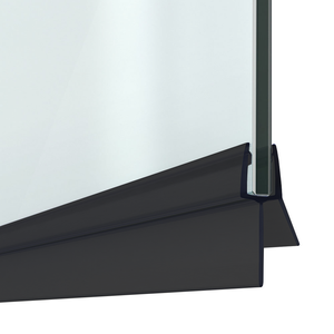6-8mm Width, 10-16mm Gap Black Bath Shower Screen Door Seal Strip (Length 900mm)