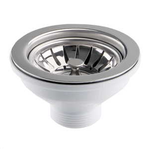 Bower Stainless Steel Basket Strainer Kitchen Sink Waste - Chrome
