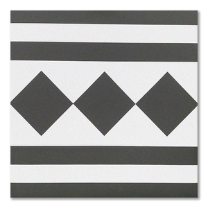 Stonehouse Studio Chequers Border Black &amp; White Wall and Floor Tiles - 225 x 225mm
