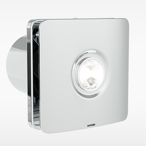 Sensio Remy Chrome Bathroom Ventilation Fan with LED Light