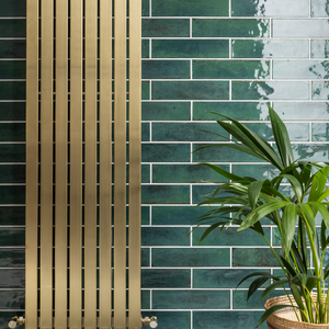 Martil Green Porcelain Glazed Wall Tiles - 70 x 280mm