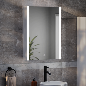 Arezzo 500 x 700mm LED Illuminated Mirror Cabinet with Anti-Fog, Dimmer, Touch Sensor and Shaver Socket