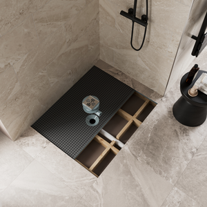 Imperia Wet Room Rectangular Tray Former Kit (Centre Waste in Chrome) 1200 x 900 x 30mm