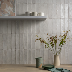 Willaton Rustic White Gloss Wall Tiles 65 x 250mm