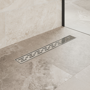 Imperia 600 Linear Grid Cover Waste Kit Brushed Chrome