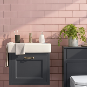 Victoria Metro Flat Wall Tiles - Gloss Pink - 200 x 100mm