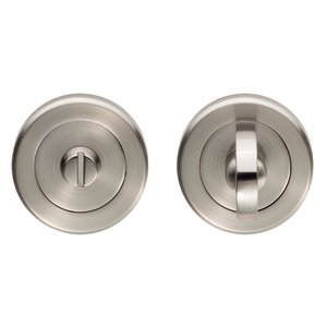 Ellis & Co Round Rose Thumb Turn and Release Door Lock - Satin Nickel