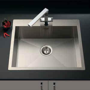 Venice 600 x 500mm Stainless Steel 1.0 Inset Kitchen Sink + Waste