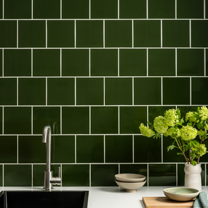 Colour Cascade Green Gloss Wall Tiles - 150 x 150mm