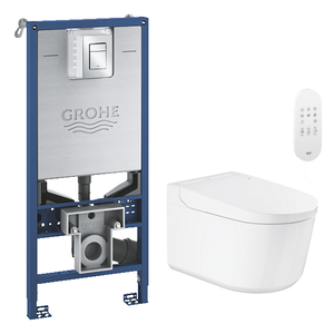 Grohe Rapid SLX 1.13m Frame &amp; Sensia Wall Hung Shower Toilet