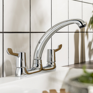 Abode Kitchen Lever Deck Mixer Tap - Chrome