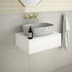 Merana Pearl Limestone Effect Wall &amp; Floor Tiles - 600 x 600mm