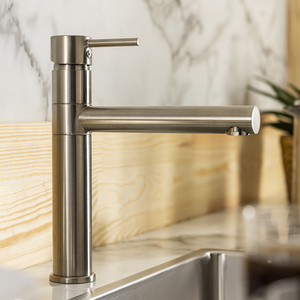 Abode Tower Single Lever Kitchen Mixer Tap - Brushed Nickel