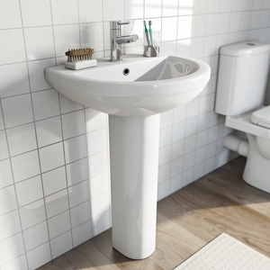 Clarity 550mm 1TH Full Pedestal Basin