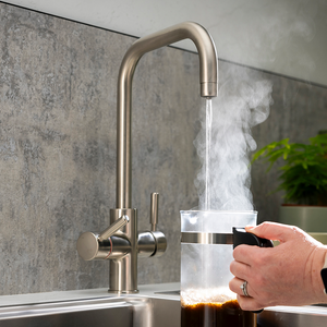 Abode Hemista 4-in-1 Boiling Water &amp; Filter Tap - Brushed Nickel