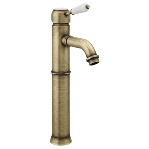 Trafalgar Single Lever Tall Basin Tap - Antique Brass