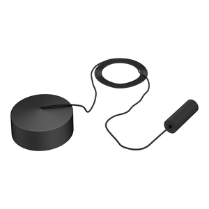 Arezzo Light Pull Cord with Knurled Handle - Matt Black