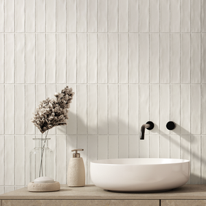 Stonehouse Studio Lowton Matt White Wall Tiles 50 x 250mm