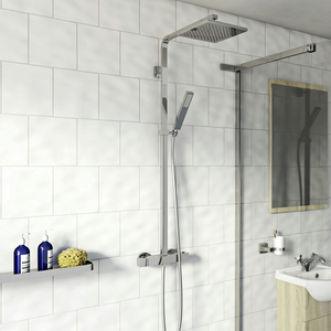 Orchard Wye Thermostatic Square Shower System - Chrome