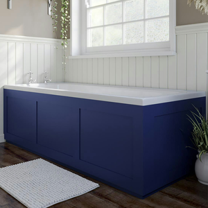The Bath Co. Camberley 1700mm Navy Wooden Straight Bath Front Panel