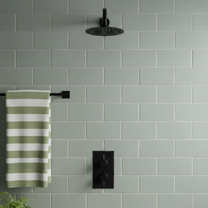 Victoria Metro Flat Wall Tiles - Matt Sage - 200 x 100mm