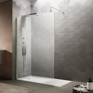 Nuie Wetroom Screen + Square Support Arm 500mm