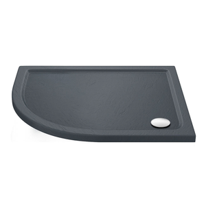 Aurora LH Slate Effect Stone Offset Quadrant Shower Tray 1200 x 900 x 40mm