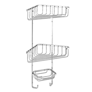 Croydex Stainless Steel 3-Tier Corner Basket