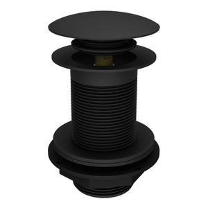 Arezzo Unslotted Click Clack Basin Waste - Matt Black