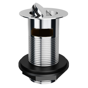 Chrome Slotted Flip Top Basin Waste