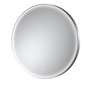 Quixhill Contemporary Round Inset Framed LED Touch Sensor Mirror