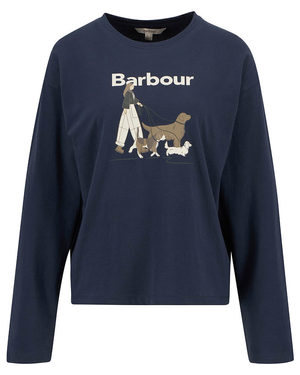 Barbour Woodhouse Womens Long Sleeve T-Shirt - Navy
