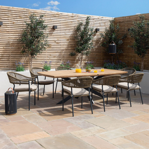 Maze - Bali Rope Weave 8 Seat Oval Dining Set