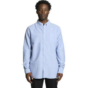Oxford Long Sleeve Cotton Shirt with Button Down Collar