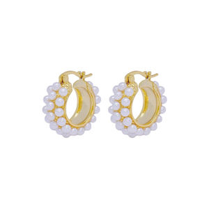 Hoop Pearl Earrings