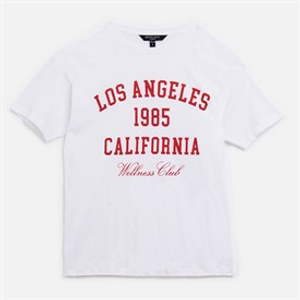 Brave Soul Womens Lala T-Shirt White/Red