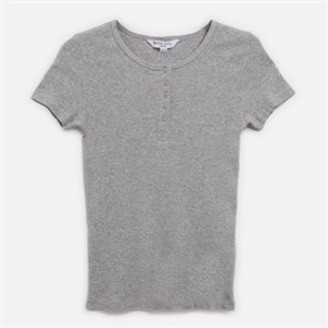 Brave Soul Womens Donnie Top Grey Marl